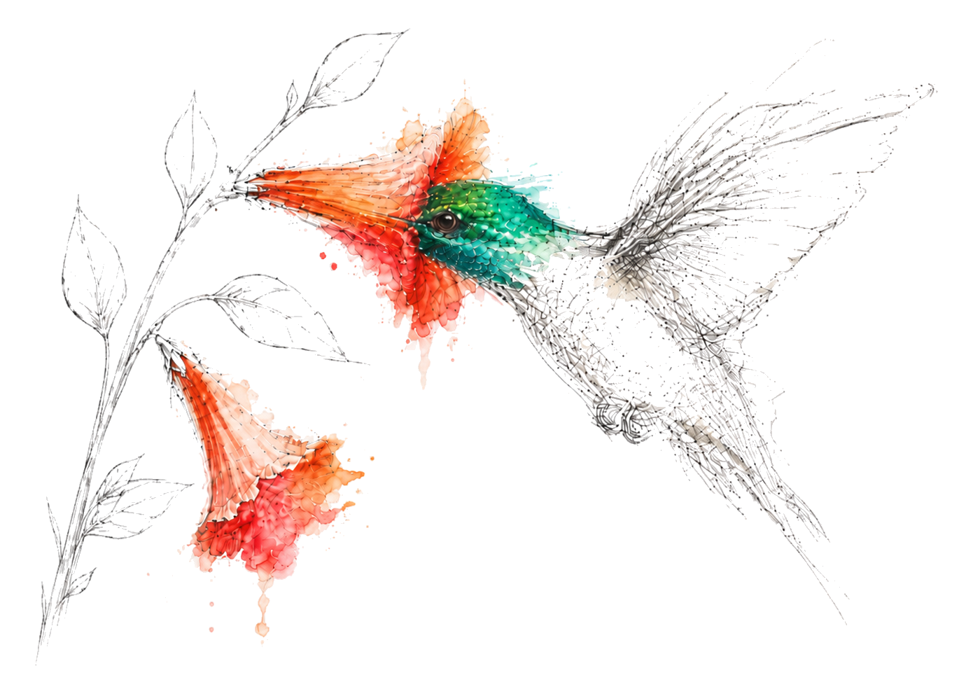 Hummingbird illustration symbolizing focused value creation in Life Sciences work redesign
